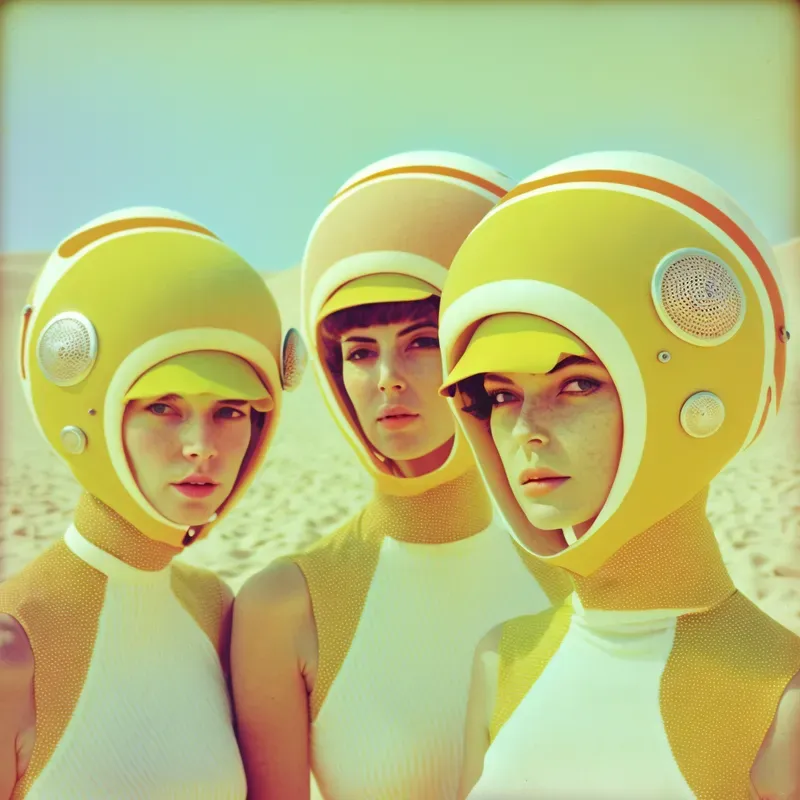 Retrofuturist Fashion Models