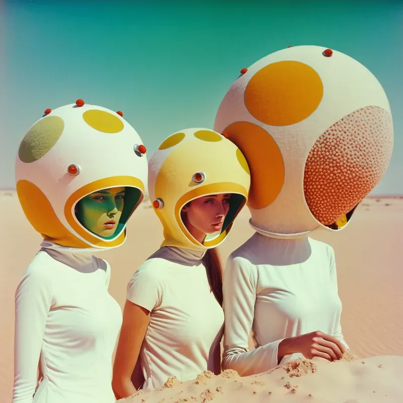 Retrofuturist Fashion Models