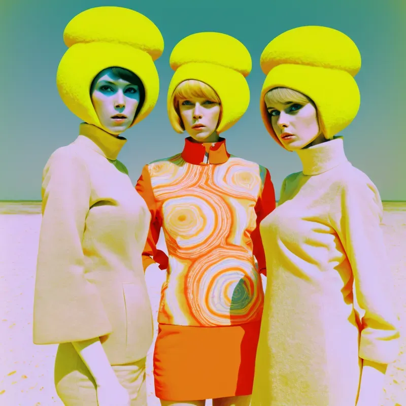 Retrofuturist Fashion Models