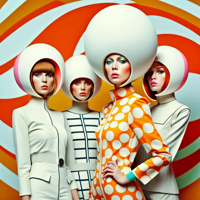 Retrofuturist Fashion Models