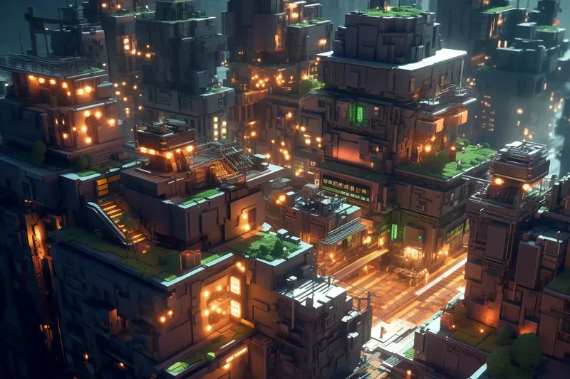 Voxel Walled Cities