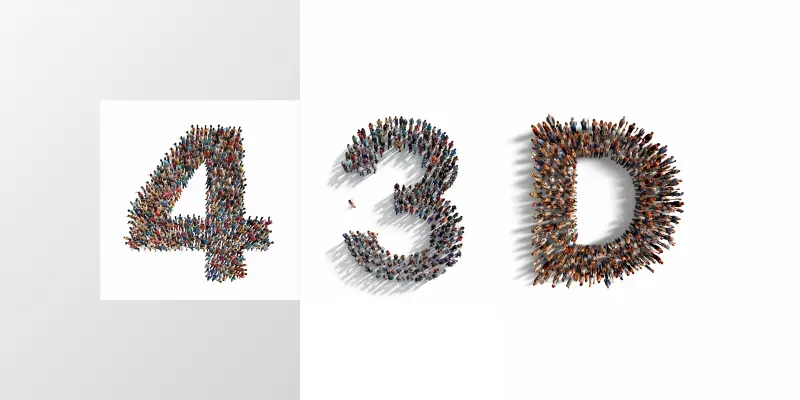 Alphabets With Letters Made Of People generated by undefined