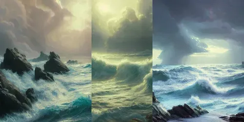 Stormy Waves generated by stable-diffusion