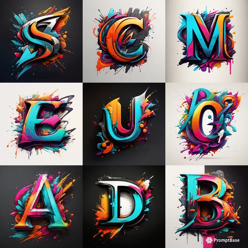 Alphabet Graffiti Logo Letter Generator