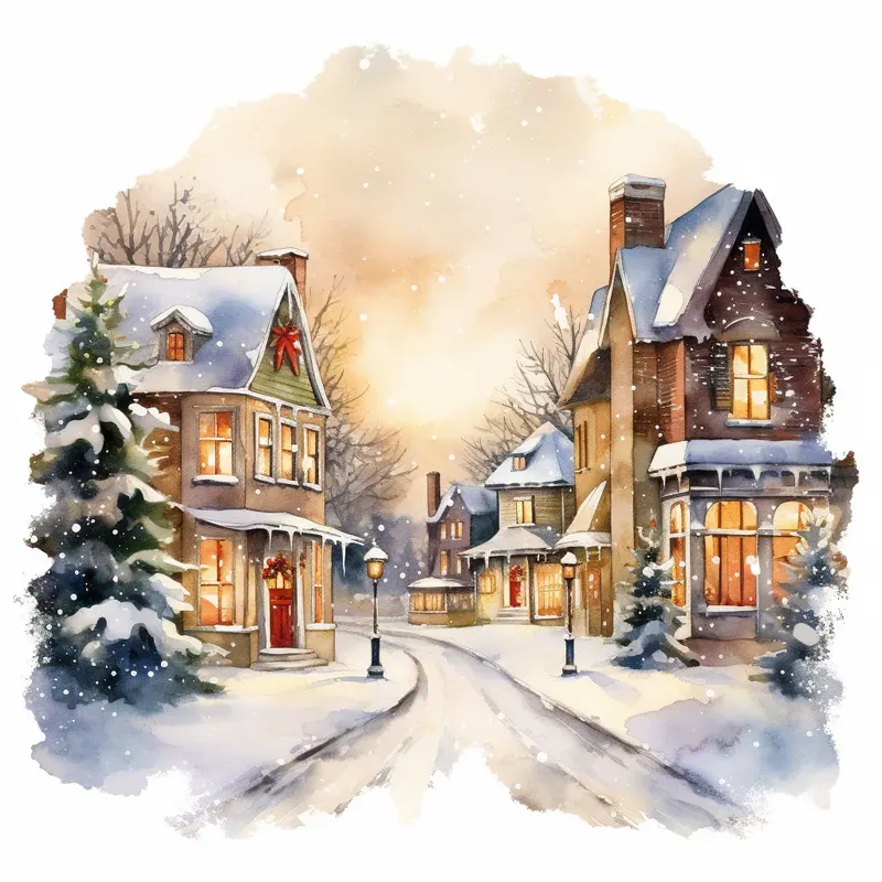 Christmas Watercolor Cliparts Designs
