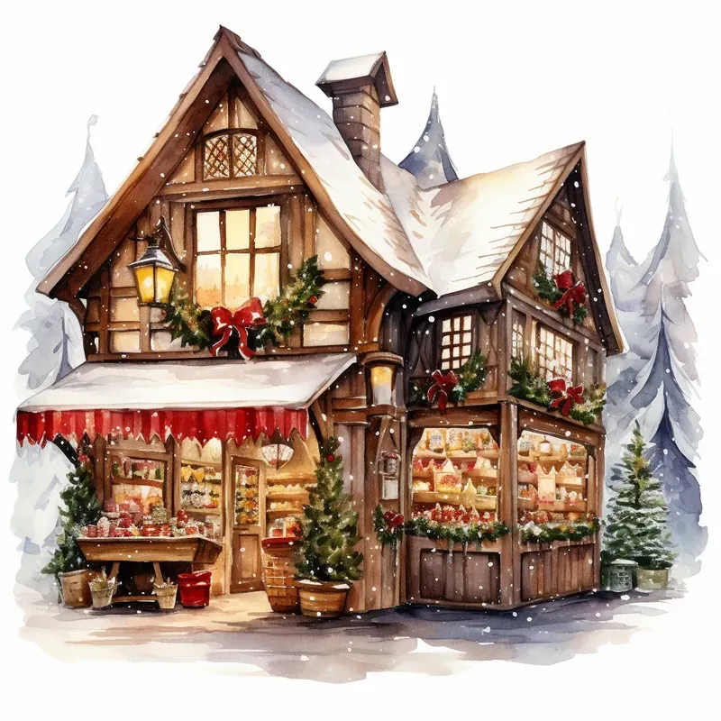 Christmas Watercolor Cliparts Designs