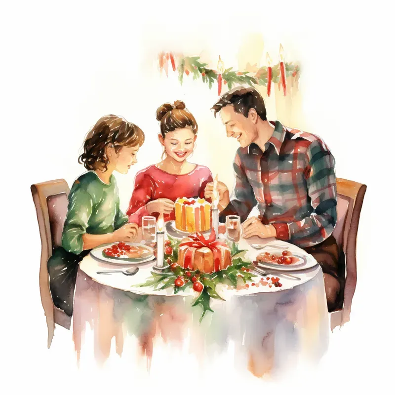 Christmas Watercolor Cliparts Designs