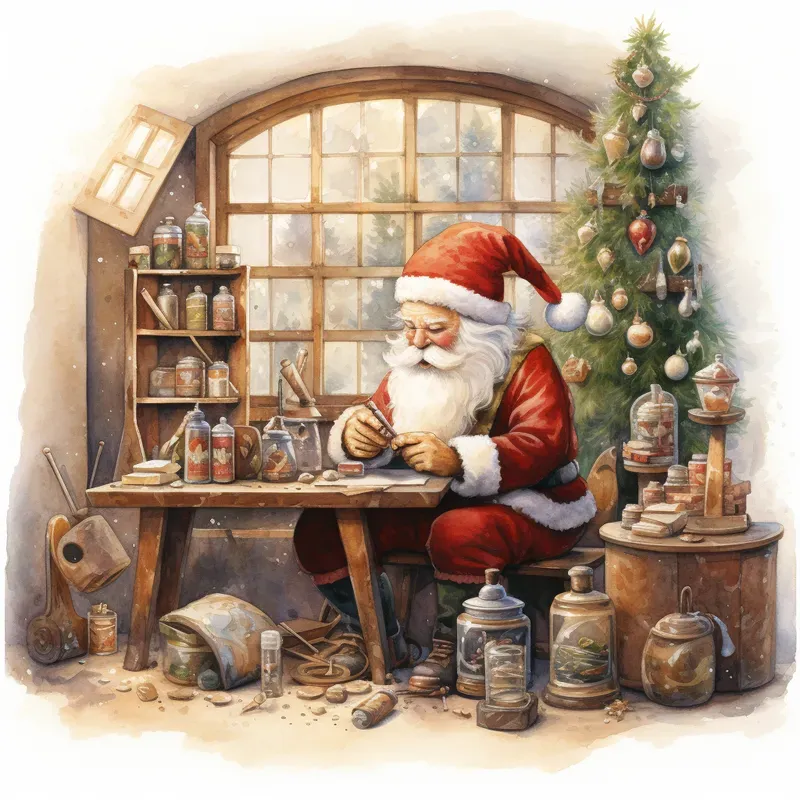 Christmas Watercolor Cliparts Designs