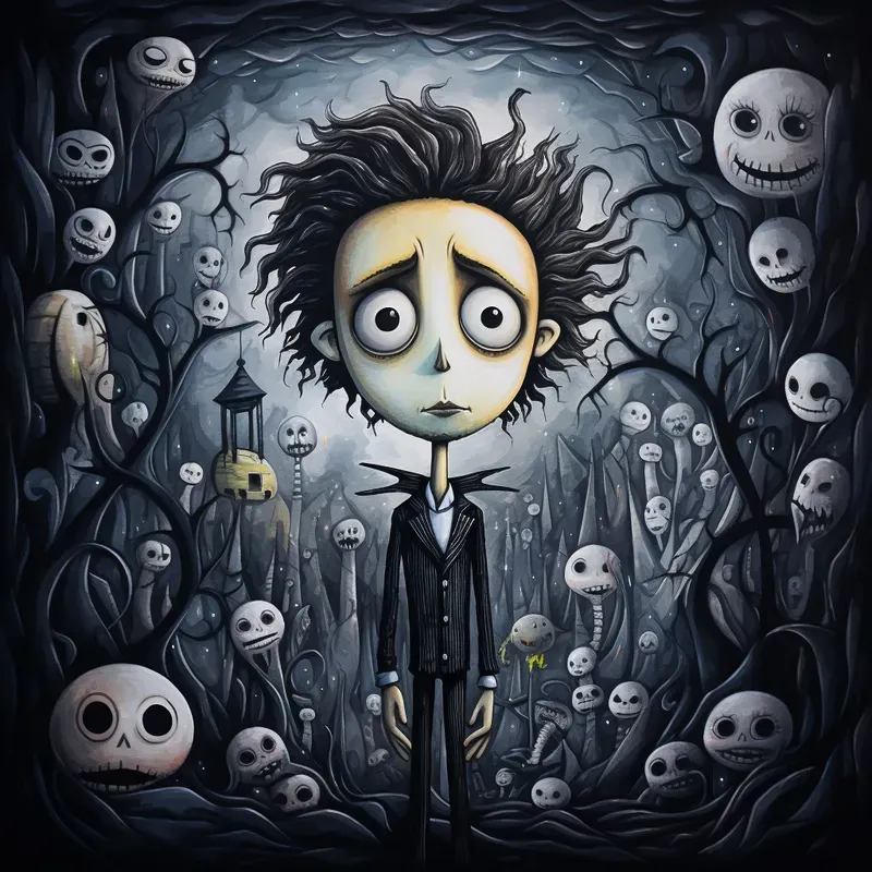 Tim Burton Cartoon Illustrations