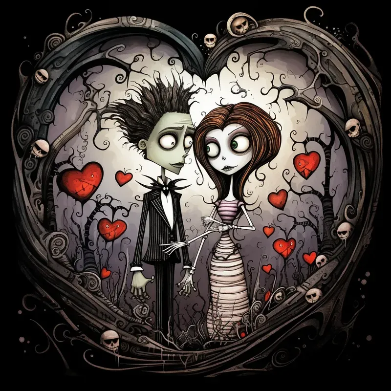 Tim Burton Cartoon Illustrations