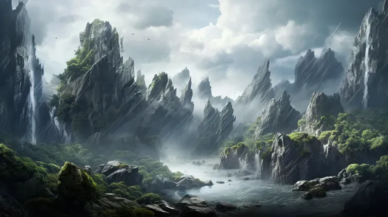 Raining Landscape Illustrations