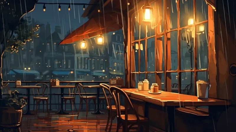 Raining Landscape Illustrations