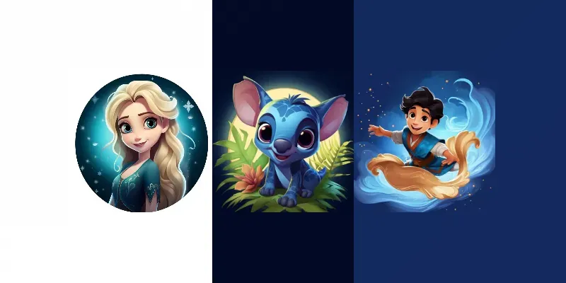 Disney Avatar Profile Illustrations generated by undefined