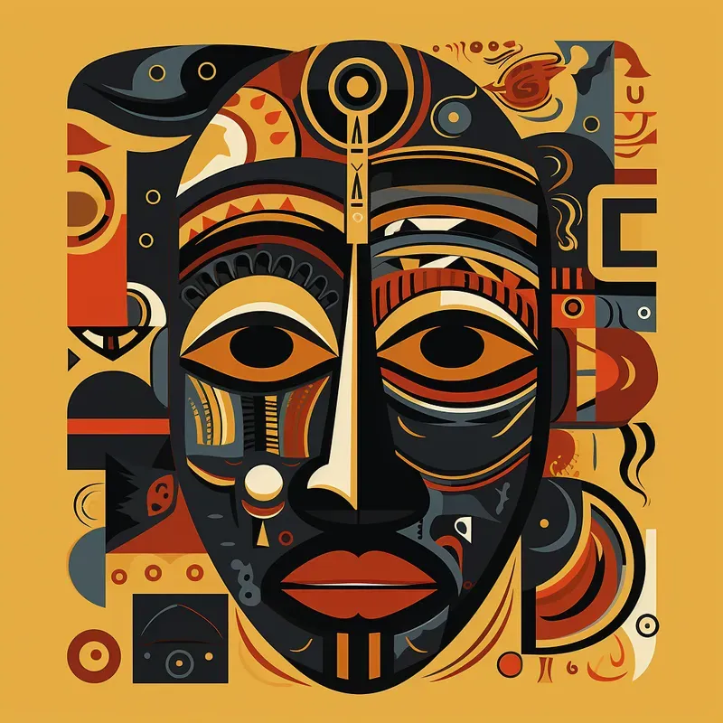 African Abstract Art Illustrations