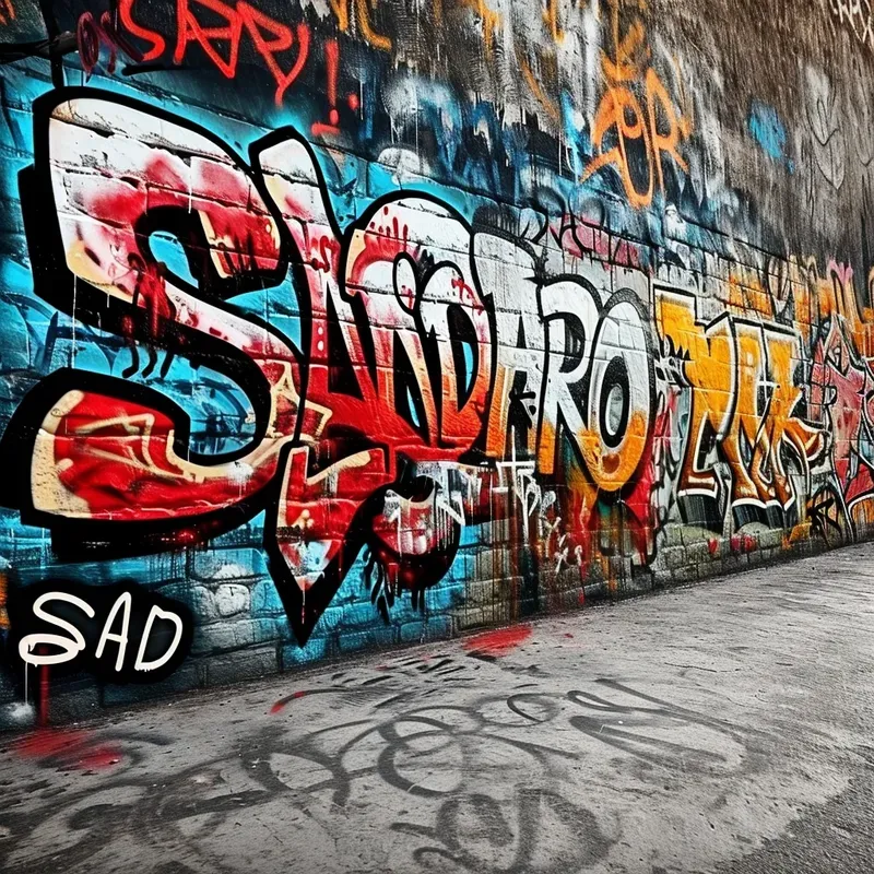 Realistic Graffiti Wall Illustrations