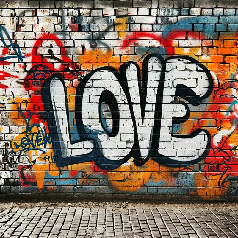 Realistic Graffiti Wall Illustrations