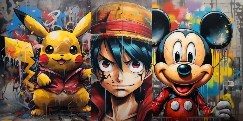 Cartoons And Anime Graffiti Style generated by undefined