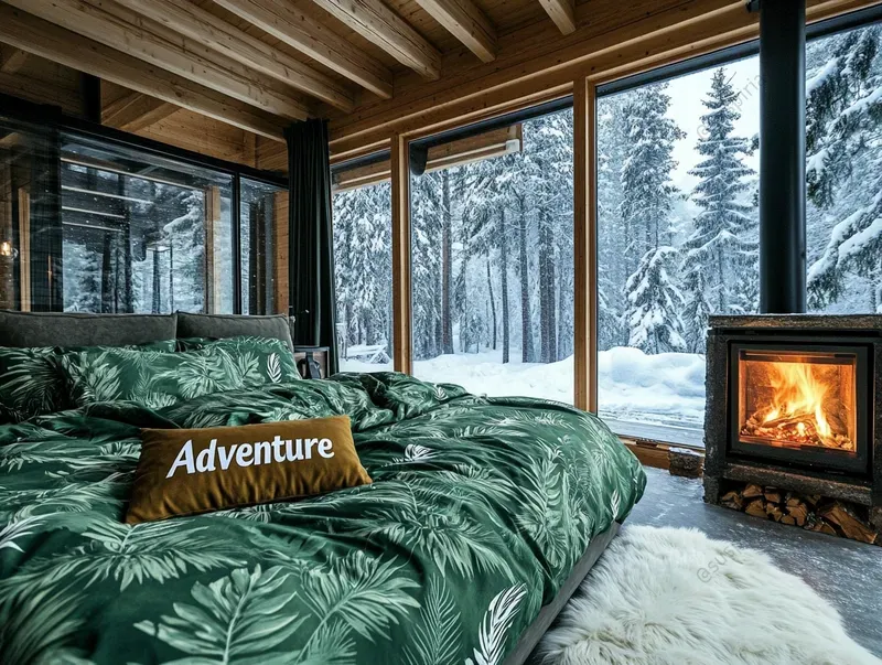 Nestled In Cozy Winter Landscapes