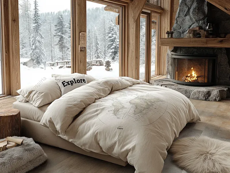 Nestled In Cozy Winter Landscapes