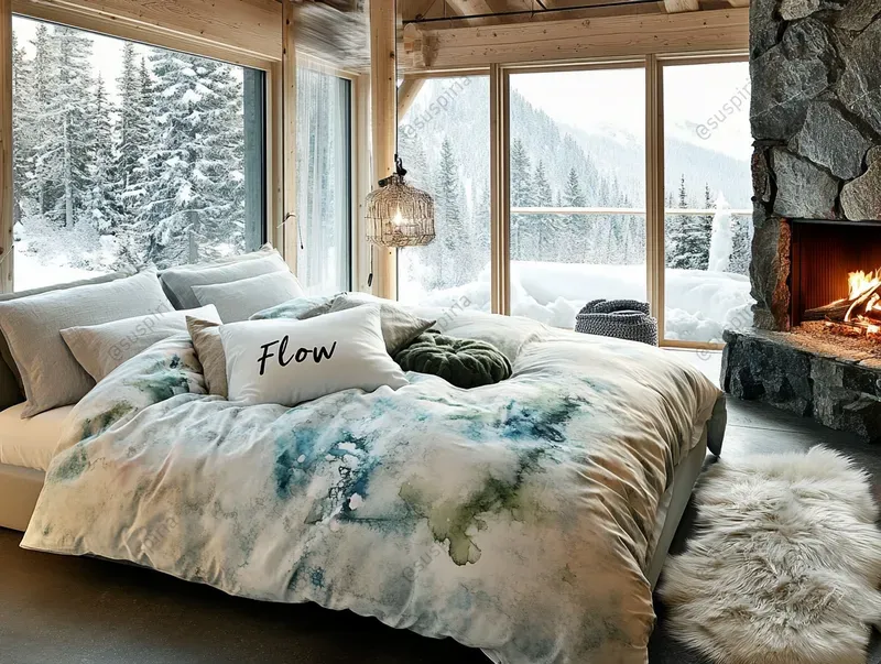 Nestled In Cozy Winter Landscapes