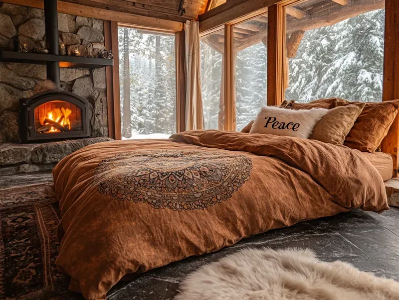Nestled In Cozy Winter Landscapes