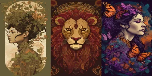 Fridas Nouveau Portraits generated by midjourney