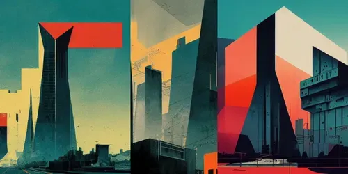 Futuristic Brutalist Architecture generated by midjourney