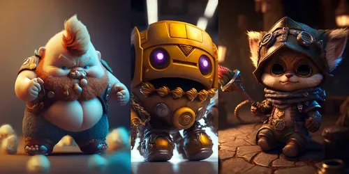 Baby League Of Legends Champions generated by midjourney