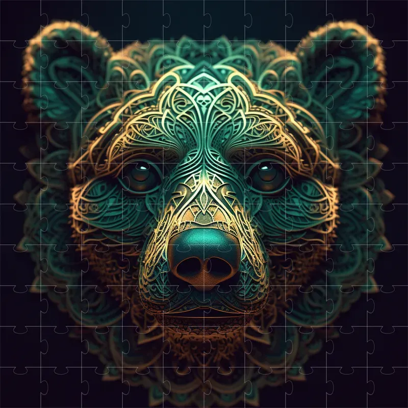 Animal Faces In Ornate Mandala Style