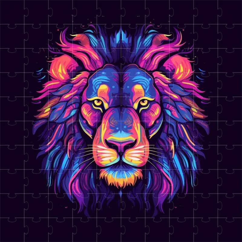 Colorful Animal Portrait Design Graphics