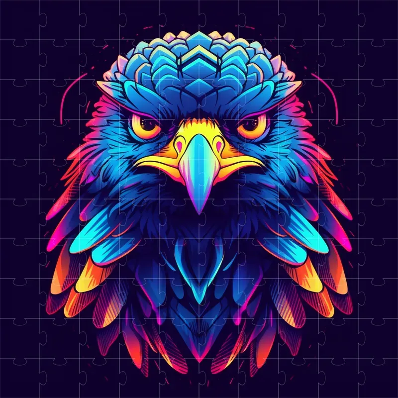 Colorful Animal Portrait Design Graphics