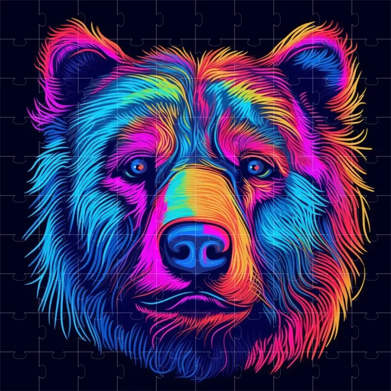 Colorful Animal Portrait Design Graphics
