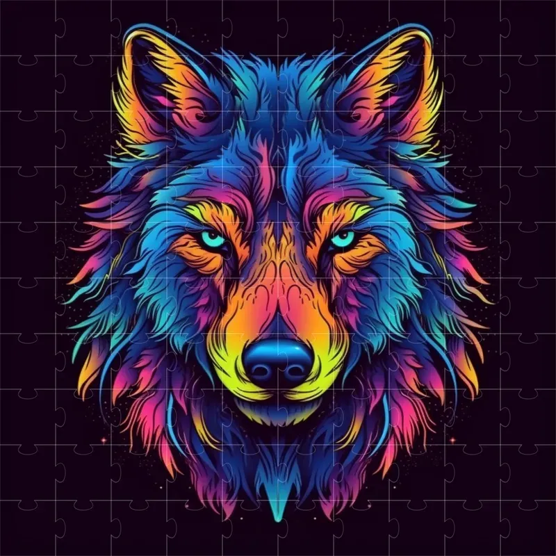 Colorful Animal Portrait Design Graphics