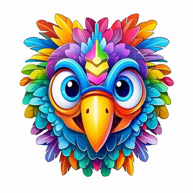 Stylized Lisa Frank Animal Illustrations