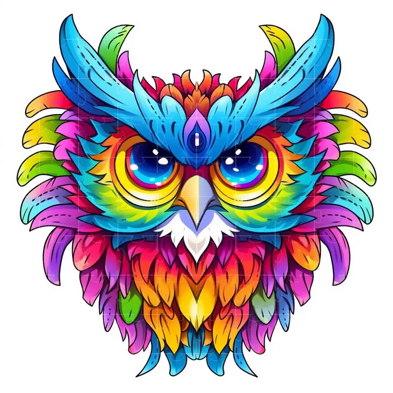 Stylized Lisa Frank Animal Illustrations