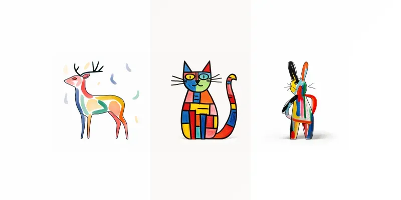 Picasso One Line Drawing Art generated by undefined