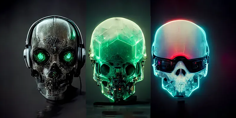 Robotic Techno Skulls generated by undefined