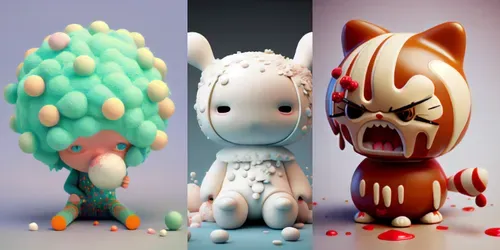 Designer Anime Style Toys generated by midjourney