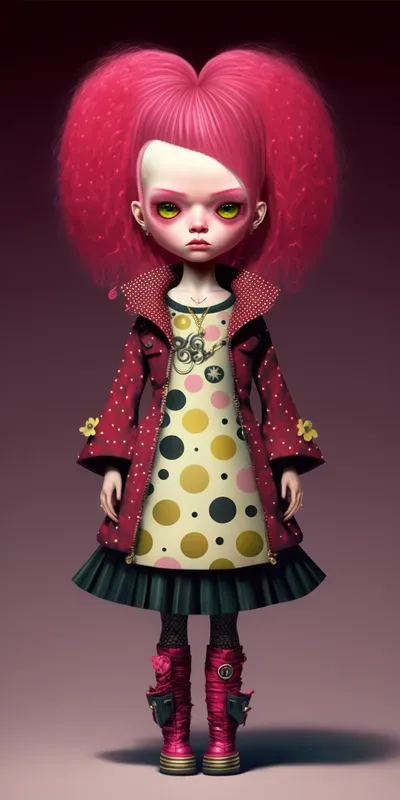 Full Body 3D Punk Realistic Doll Figures