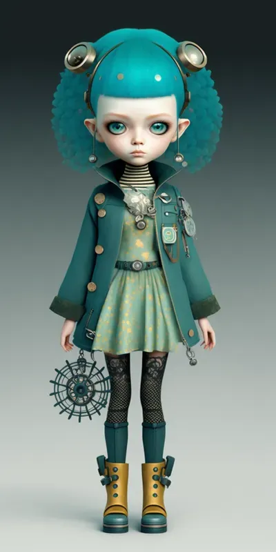 Full Body 3D Punk Realistic Doll Figures