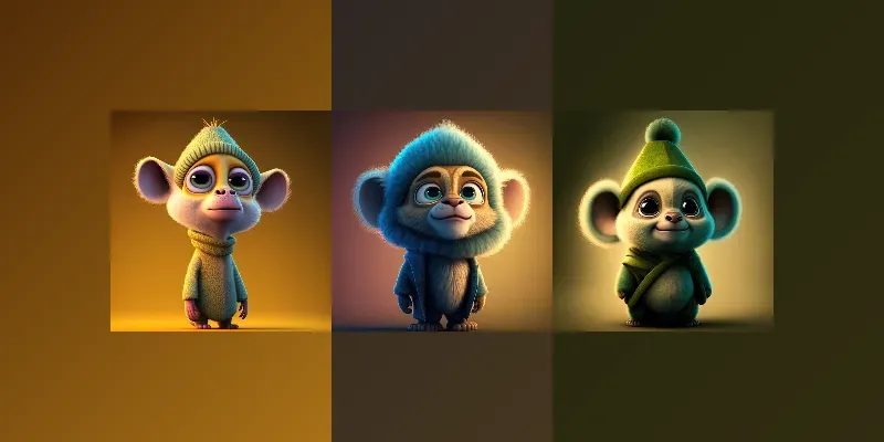 Pixar Full Body Fluffy Animals generated by undefined