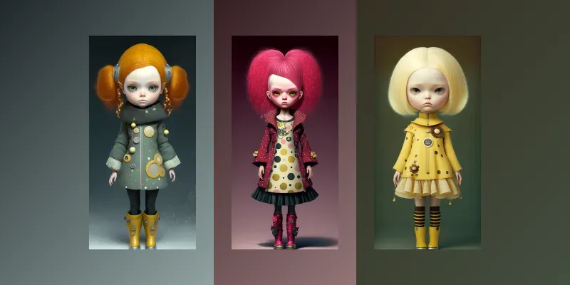 Full Body 3D Punk Realistic Doll Figures generated by undefined