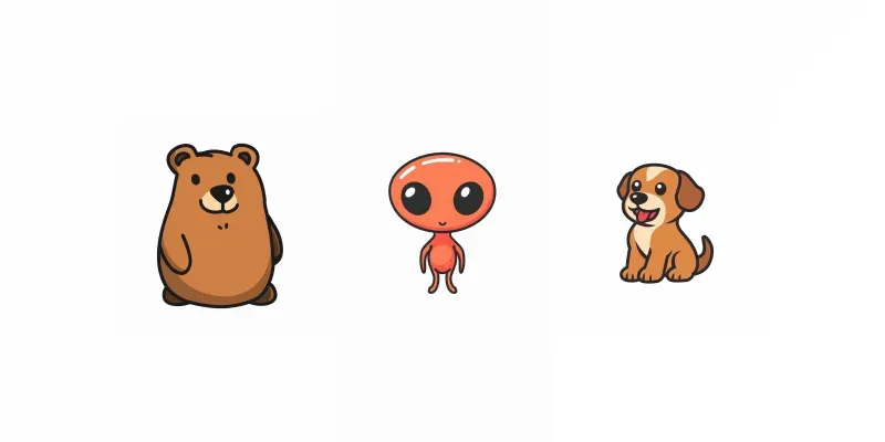 Oversimplified Cartoon Icons generated by undefined