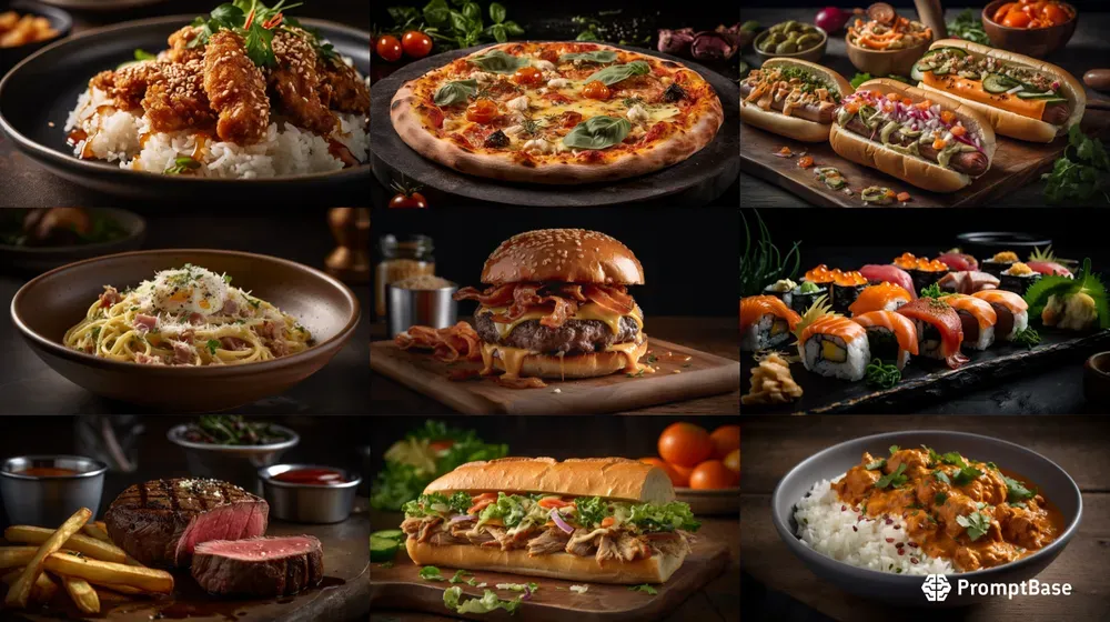 Photorealistic Gourmet Food Ads Pictures