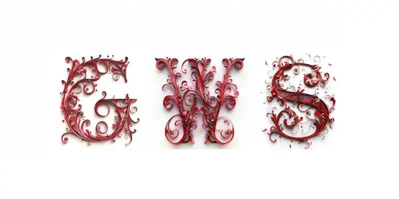 Swirls And Filigree Letters generated by undefined