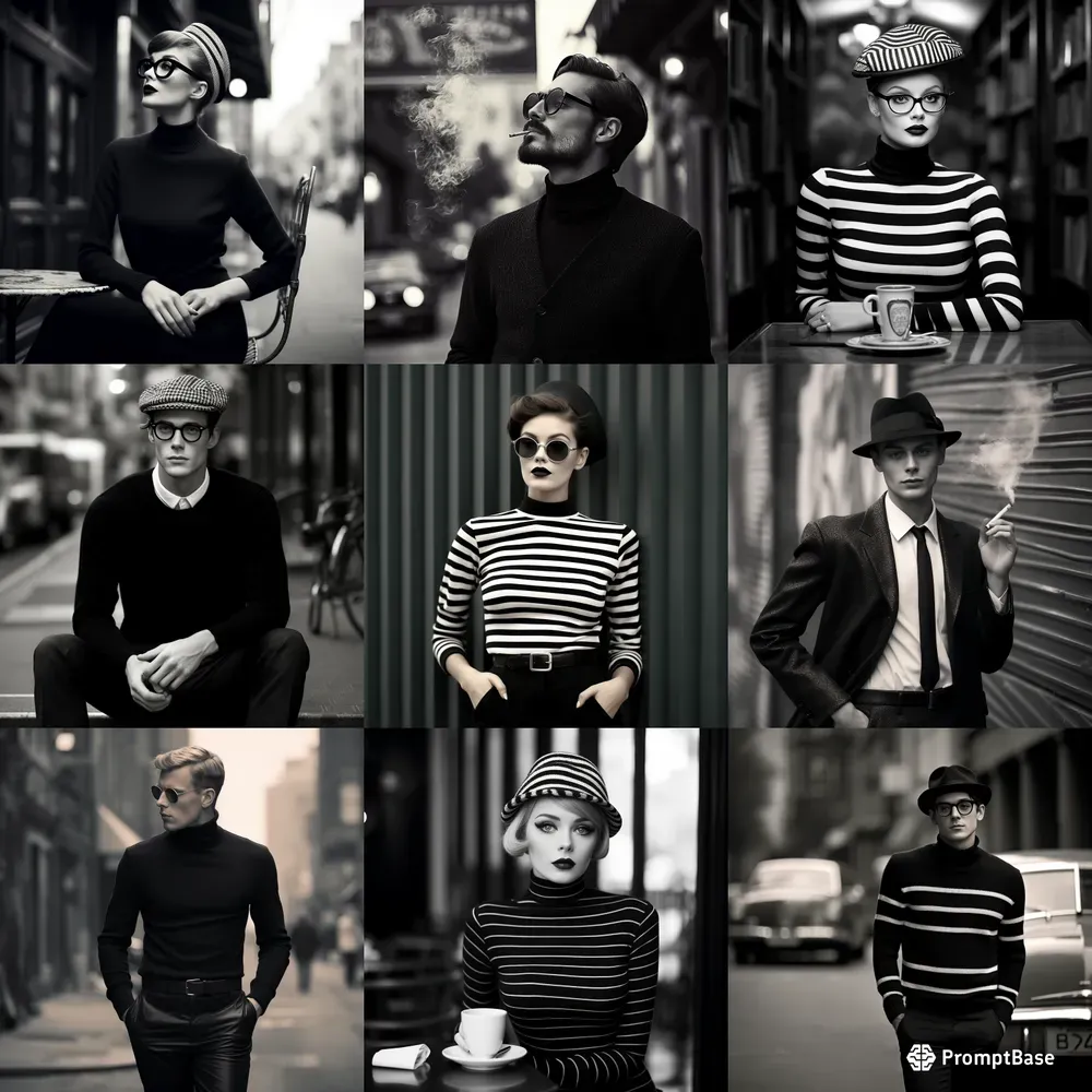 Beatnik Fashion Midjourney Prompt