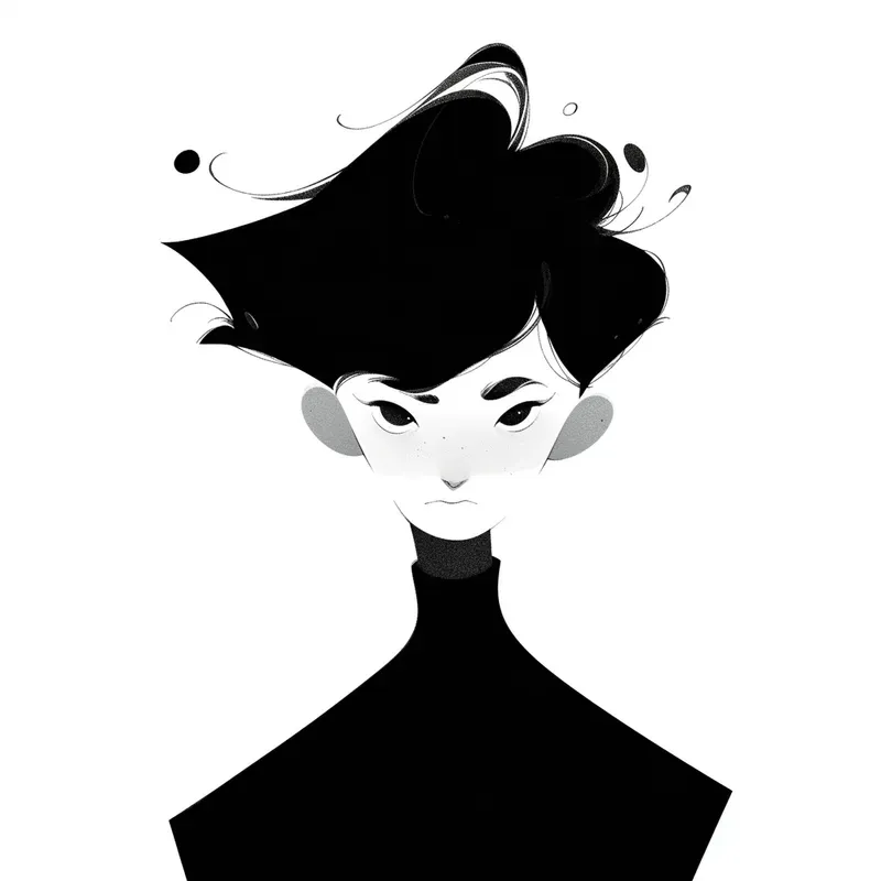 Black White Simple Art