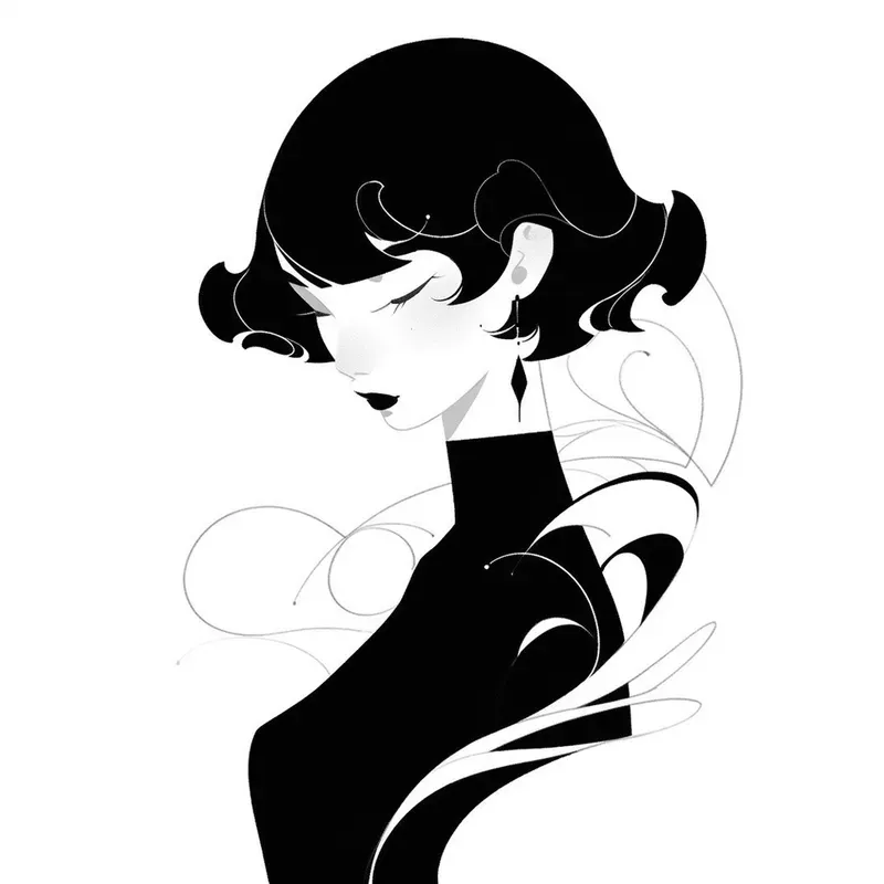 Black White Simple Art