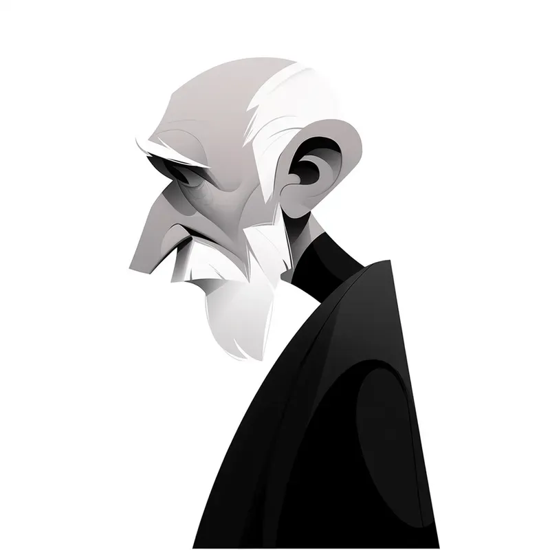 Black White Simple Art