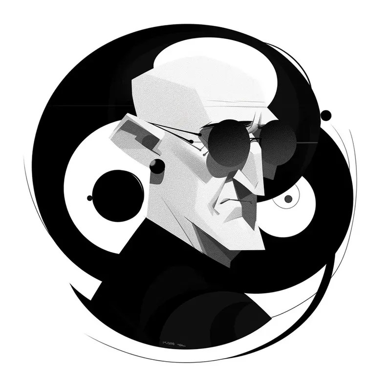 Black White Simple Art